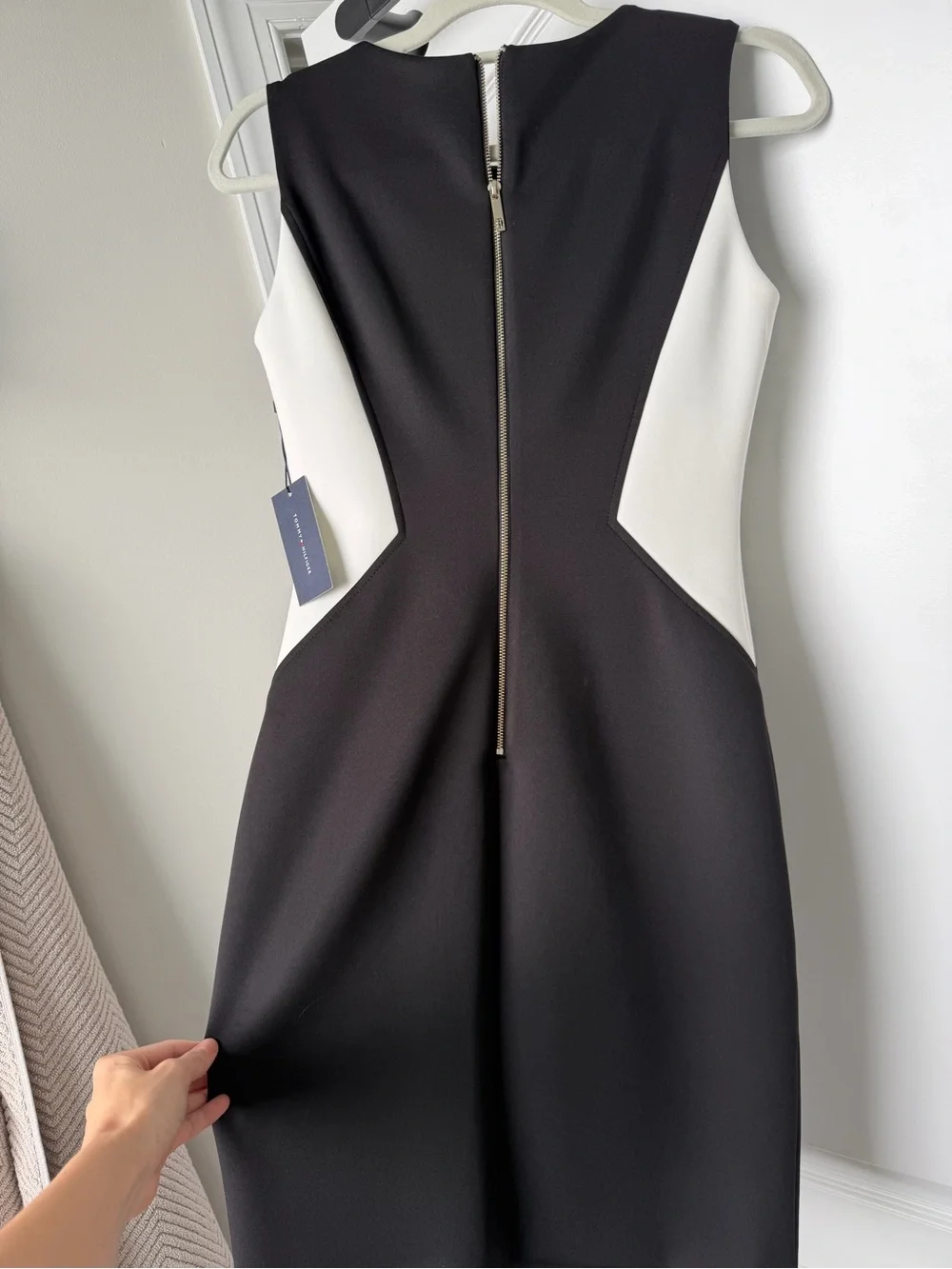 NWT Tommy Hilfiger Black and White Fitted Dress